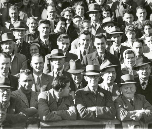 Crowd at the South Melbourne vs Carlton game at Lake Oval